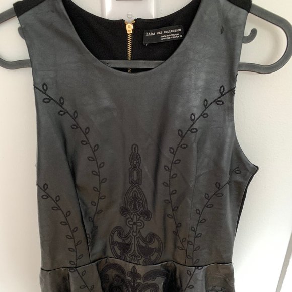 Leather Black Top - Zara - Picture 1 of 4